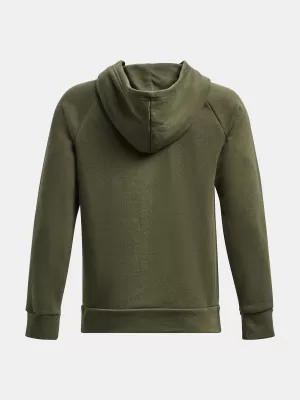 Trenirka za dječake UNDER ARMOUR RIVAL FLEECE HOODIE 1379792-390 ZELENA