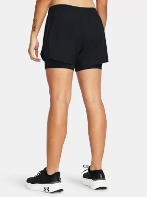 Ženske kratke hlače UNDER ARMOUR FLY BY 2-IN-1 SHORTS 1382440-001 CRNA