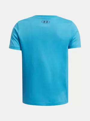 Majica za dječake UNDER ARMOUR B SPLIT BIG LOGO SS 1390003-452 PLAVA