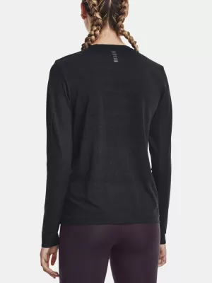 Ženska majica kratkih rukava UNDER ARMOUR SEAMLESS STRIDE LS 1375699-001 CRNA