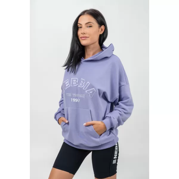  Oversize majica s kapuljačom GYM RAT 256 SVIJETLO LJUBIČASTA Nebbia 
