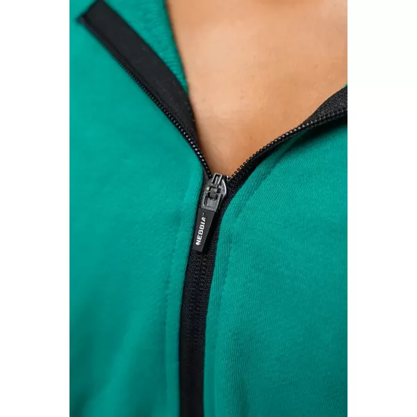  Crop hoodie ICONIC 254 GREEN Nebbia 