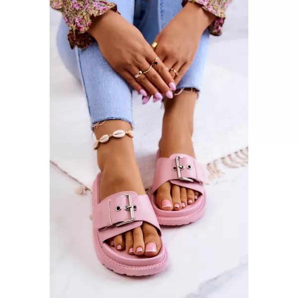  Modne ženske papuče BIG STAR JJ274A308 PINK Big Star Shoes 