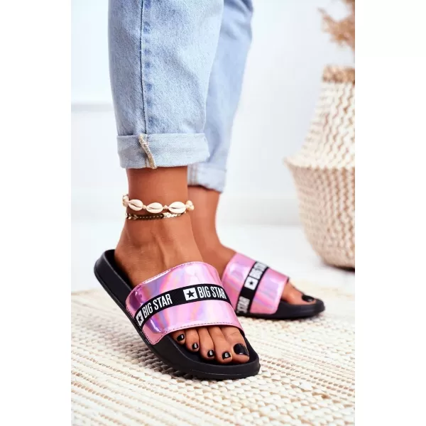  Modne ženske papuče BIG STAR GG274008 PINK Big Star Shoes 