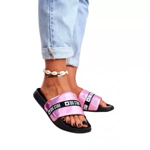  Modne ženske papuče BIG STAR GG274008 PINK Big Star Shoes 