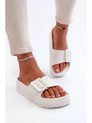 Ženske papuče BIG STAR NN274A661 WHITE Big Star Shoes