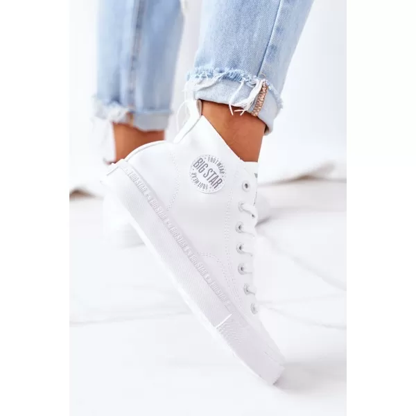  Ženske kožne gležnjače BIG STAR GG274016 WHITE Big Star Shoes 