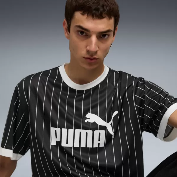  Muški dres PUMA ESS STRIPED JERSEY 688263-01 CRNA 