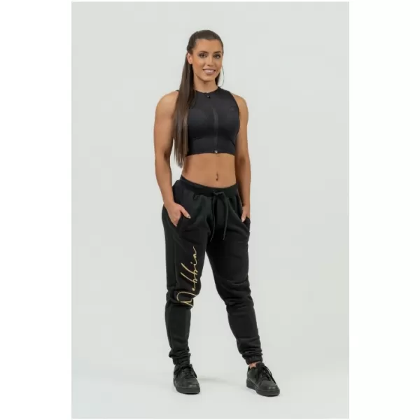  Ženski skraćeni top s visokom potporom INTENSE Mesh 842 BLACK Nebbia 