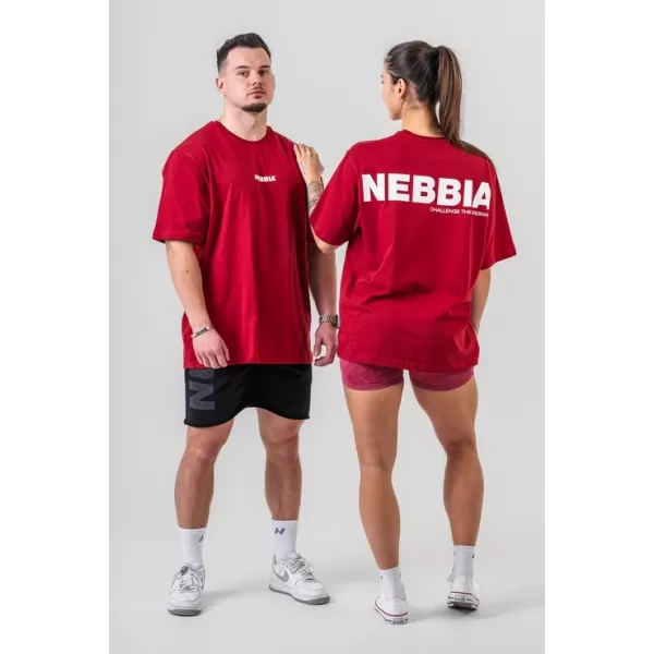  Oversized majica kratkih rukava GYM ESSENTIALS 381 TAMNOCRVENA Nebbia 