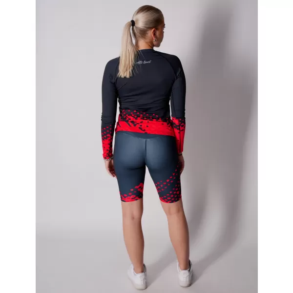  Ženska premium funkcionalna majica dugih rukava ALTISPORT VOJ/ALW109TR03 CRVENO-CRNA 