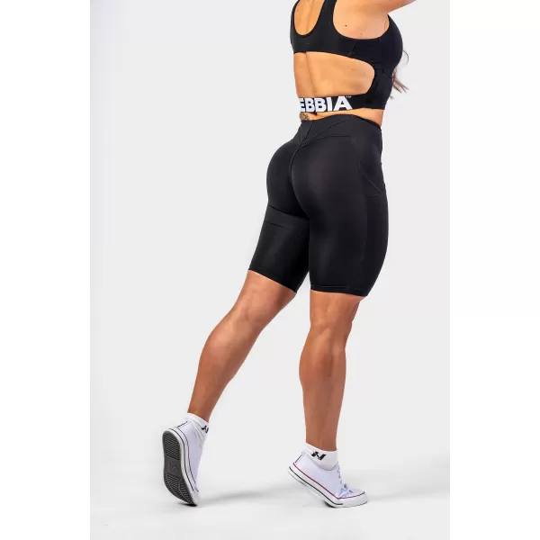  GYM THERAPY 628 CRNE Nebbia biciklističke hlače visokog struka od 10 inča 
