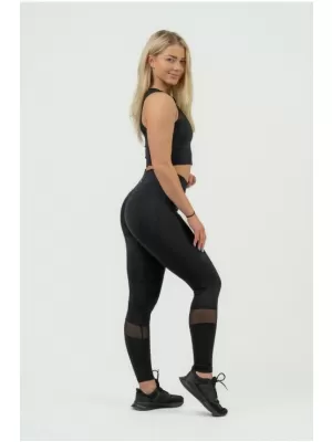 Ženski skraćeni top s visokom potporom INTENSE Mesh 842 BLACK Nebbia