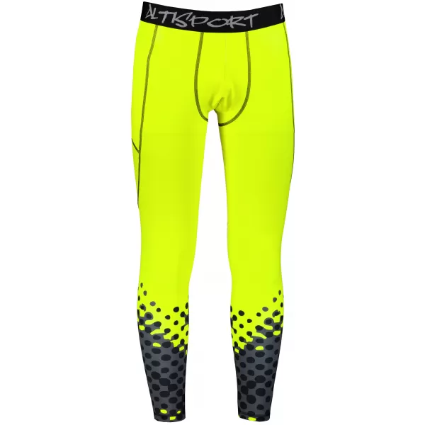  Muške duge premium sportske tajice ALTISPORT VOJ/ALM109LEG01 FLUO ŽUTA 