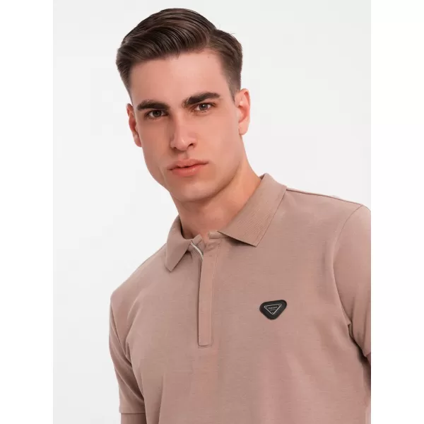  Muški majica OMBRE OM-POSS-0148 SVIJETLOSMEĐA 