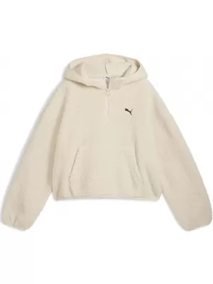 Ženska majica PUMA WARDROBE ESS OVERSIZED POLAR FLEECE HOODIE 632048-87 BIJELA BOJA