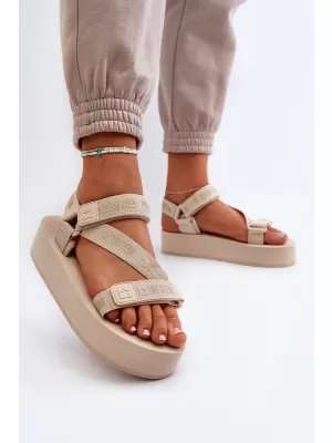 Ženske sandale BIG STAR NN274A528 BEIGE Big Star Shoes