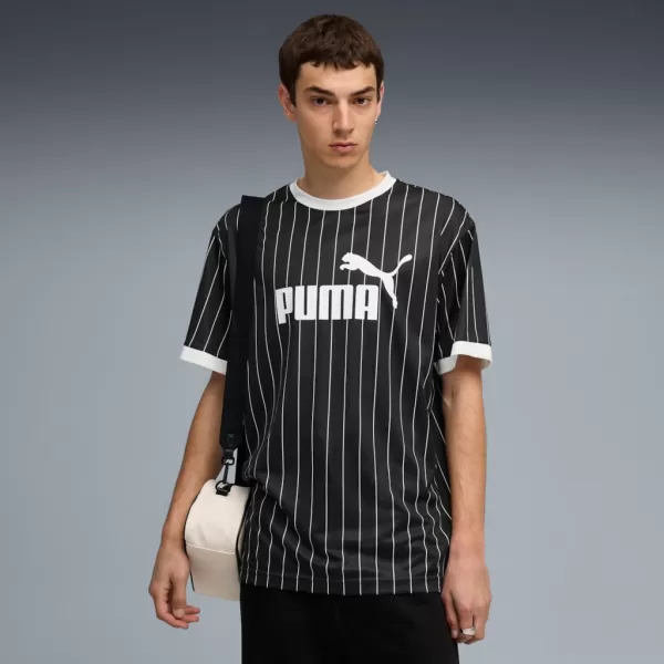  Muški dres PUMA ESS STRIPED JERSEY 688263-01 CRNA 