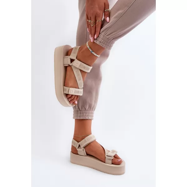  Ženske sandale BIG STAR NN274A528 BEIGE Big Star Shoes 