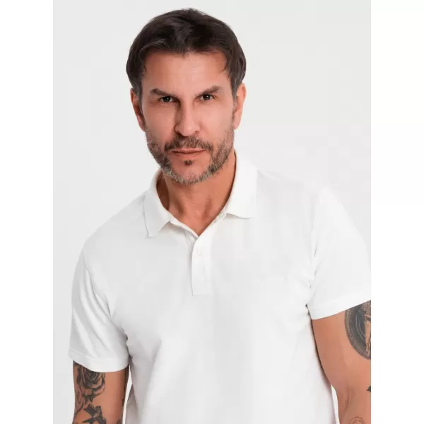  Muški majica OMBRE OM-POSS-0103 EKRU 