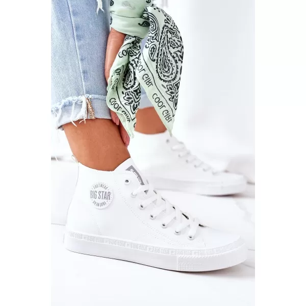  Ženske kožne gležnjače BIG STAR GG274016 WHITE Big Star Shoes 