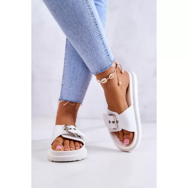  Modne ženske papuče BIG STAR JJ274A309 WHITE Big Star Shoes 