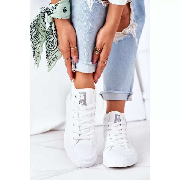  Ženske kožne gležnjače BIG STAR GG274016 WHITE Big Star Shoes 