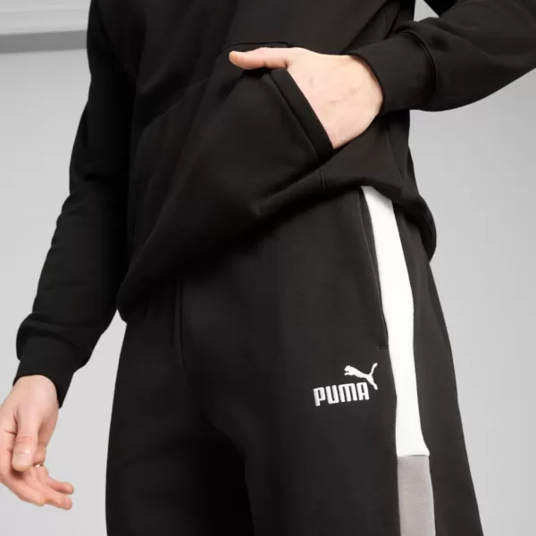  Muške trenirke PUMA ESS BLOCK SWEATPANTS FL CL 684688-01 CRNA 
