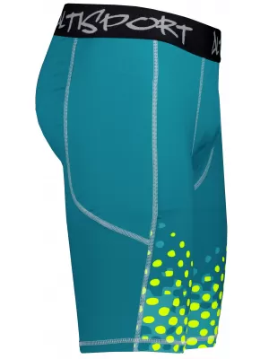 Muške sportske tajice iznad koljena premium ALTISPORT VOJ/ALM109LEG02 SMARAGDNO-FLUO