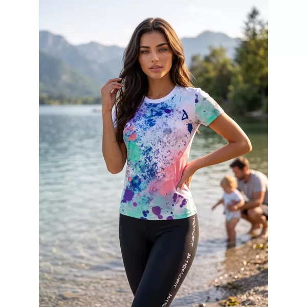  Ženska premium funkcionalna majica ALTISPORT VOJ/ALW055TR01 LJUBIČASTA/ZELENA 