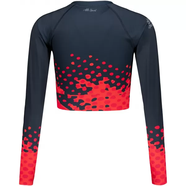  Ženski funkcionalni vrhunski skraćeni top ALTISPORT VOJ/ALW109TR04 CRVENO-CRNA 