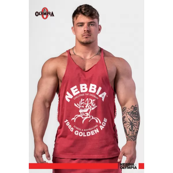  Washed muscle back stringer GOLDEN AGE 791 RED Nebbia 