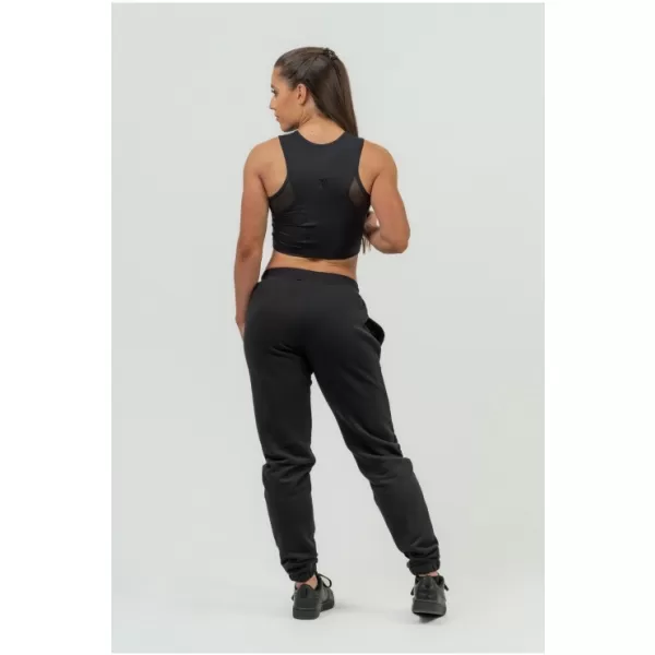  Ženski skraćeni top s visokom potporom INTENSE Mesh 842 BLACK Nebbia 