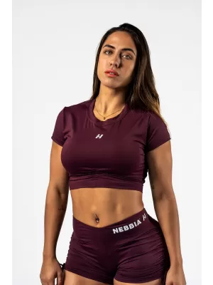 Crop top otvorenih leđa STRONG BEAUTY 430 TAMNOCRVENA Nebbia