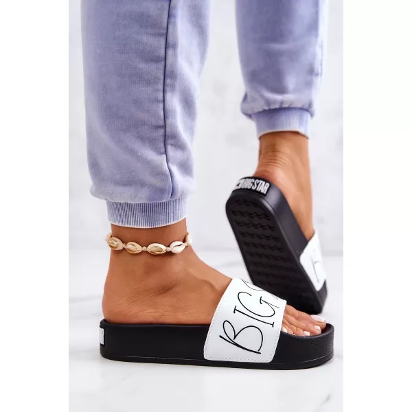  Modne ženske papuče BIG STAR JJ274A275 WHITE Big Star Shoes 