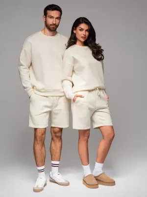 Dukserica + kratke hlače OMBRE Z108 KREMA
