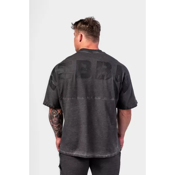  Isprana prevelika majica kratkih rukava NO SHORTCUTS 369 BLACK Nebbia 