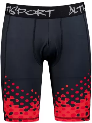 Muške sportske tajice iznad koljena premium ALTISPORT VOJ/ALM109LEG02 CRVENO/CRNO