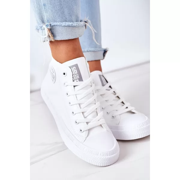  Ženske kožne gležnjače BIG STAR GG274016 WHITE Big Star Shoes 