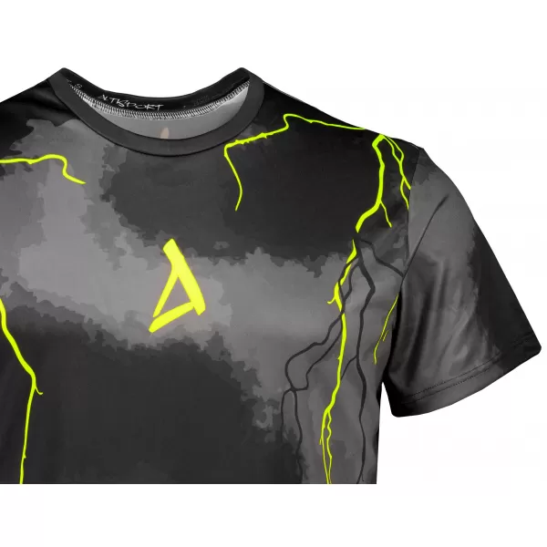 Muška premium funkcionalna majica ALTISPORT VOJ/ALM113TR01 CRNO-FLUO ŽUTA 