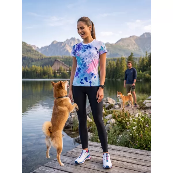  Ženska premium funkcionalna majica ALTISPORT VOJ/ALW055TR01 LJUBIČASTA/PLAVA 