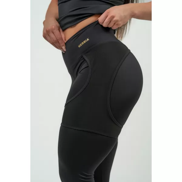  Ženske sportske tajice s mrežicom INTENSE 838 Gold BLACK/GOLD Nebbia 