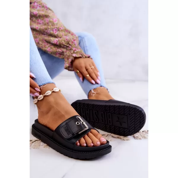 Modne ženske papuče BIG STAR JJ274A307 BLACK Big Star Shoes 