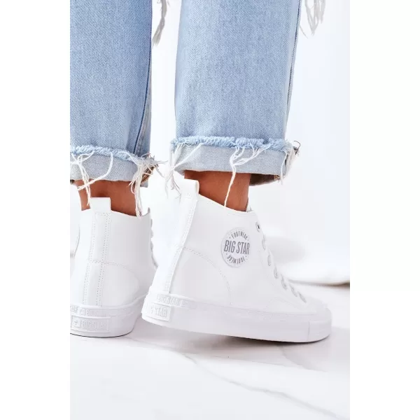  Ženske kožne gležnjače BIG STAR GG274016 WHITE Big Star Shoes 
