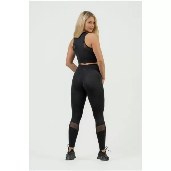  Ženski skraćeni top s visokom potporom INTENSE Mesh 842 BLACK Nebbia 