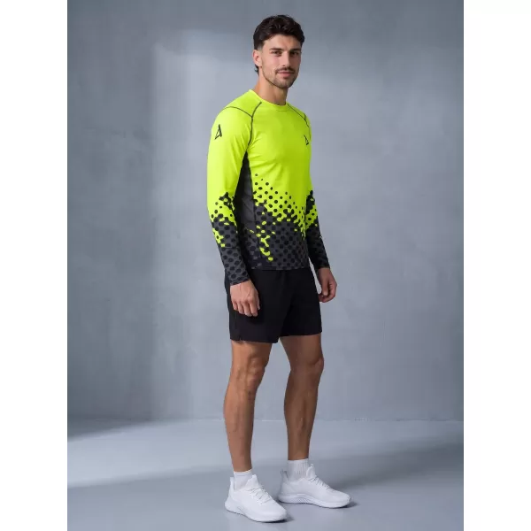  Vrhunska muška funkcionalna kompresijska majica dugih rukava ALTISPORT VOJ/ALM109TR03 FLUO ŽUTA 