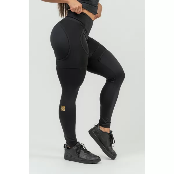  Ženske sportske tajice s mrežicom INTENSE 838 Gold BLACK/GOLD Nebbia 