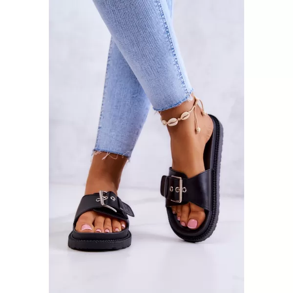  Modne ženske papuče BIG STAR JJ274A307 BLACK Big Star Shoes 
