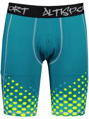 Muške sportske tajice iznad koljena premium ALTISPORT VOJ/ALM109LEG02 SMARAGDNO-FLUO