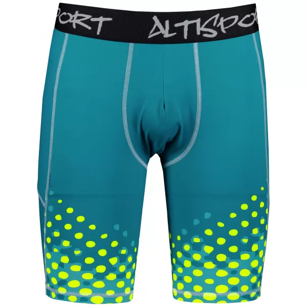  Muške sportske tajice iznad koljena premium ALTISPORT VOJ/ALM109LEG02 SMARAGDNO-FLUO 